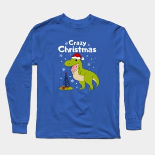 Dinosaur and сhristmas tree Long Sleeve T-Shirt